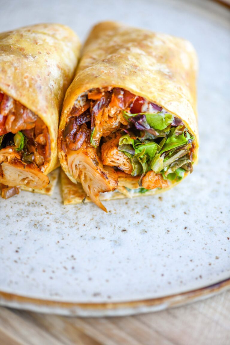 High Protein Vegan “Chicken” Wrap